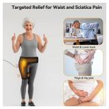Yabuu Heated Massage Waist Hip Support Brace Heating Pad for Sciatica Pain Relief Hot Physical Therapy Waist/Lower Back/Thigh/Buttock Gift for Men Women