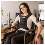 Wheelchair Seat Belt for Adults Chest Harness Safety Strap for Elderly & Disabled Torso Support with Adjustable Anti-Slip Restraint Vest Black