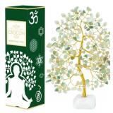 Green Jade Crystal Tree Gemstone Tree of Life Quartz Base Chakra Bonsai Tree for Room, Office & Bedroom Decor Spiritual Gift Meditation Birthday Gift for Women Mom her Sister housewarming gifts home