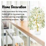 Green Jade Crystal Tree Gemstone Tree of Life Quartz Base Chakra Bonsai Tree for Room, Office & Bedroom Decor Spiritual Gift Meditation Birthday Gift for Women Mom her Sister housewarming gifts home