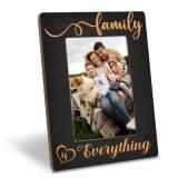 WQXHN Family Photo Frame for Mom, Dad, Grandparents, Family is Everything Photo Frame, Holds 4 x 6 Inch Photos, Farmhouse Wooden Picture Frames Gift, Rustic Home Decor, Living Room Decorate C1