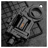 Metal Fidget Toys Adults Gun: Fidget Spinner Cool Fidget Toy for Men Stress Relief Spinner Ring for Finger Concentration Office Study Travel Gift for Man(Black)