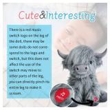 Tonpect Highland Cow Stuffed Animal with Mooing Sound, 10 inch, Cuddly Farm Cow Toy for Boys Girls Gift Decoration