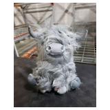 Tonpect Highland Cow Stuffed Animal with Mooing Sound, 10 inch, Cuddly Farm Cow Toy for Boys Girls Gift Decoration