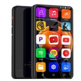 144GB MP3 Player with Bluetooth and WiFi, 4 Full-Color Touch Screen MP3 Music Player with Spotify, Pandora, YouTube, Amazon Music, Libby, Android Mainstream Media MP4 Player for Kids, Black