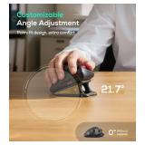 Nulea M511 Wireless Trackball Mouse, Rechargeable Ergonomic Thumb-Control Mouse with Tilt Stand, Smooth & Precision Tracking, 3 Device Connection (Bluetooth or USB Receiver), for PC/Mac/Laptop-Red