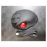 Nulea M511 Wireless Trackball Mouse, Rechargeable Ergonomic Thumb-Control Mouse with Tilt Stand, Smooth & Precision Tracking, 3 Device Connection (Bluetooth or USB Receiver), for PC/Mac/Laptop-Red