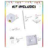 YALLOVE Balloon Column Stand Kit Set of 4, 7 Feet Height Adjustable Balloon Tower Pillar with Reusable Metal Telescopic Design for Birthday, Wedding, Baby Shower, Graduation Party Decoration