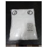 NICETOWN 100% Blackout Window Curtain Panels, Cold and Full Light Blocking Drapes with Black Liner for Nursery, 84 inches Drop Thermal Insulated Draperies (White, 2 Pieces, 52 Wide Each Panel)