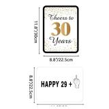 WERNNSAI 30th Birthday Party Decorations for Adults- 9PCS Wall Signs Happy Birthday Tags 30 Year Old Party Decor White Caution Logos on Door Windows Yard Garden Banner Party Supplies Picture Props for