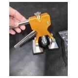 QKDS Paintless Car Dent Puller Kit, Dent Repair Kit, Golden Dent Remover Tool Lifter with 18 PCS Dent Puller Tabs for Auto Body Dents for Auto Hail Damage Repair & Other Metal Surface