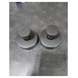 Bntuk Suction Cup Hooks for Shower, Removable Towel Hooks for Bathroom Window Glass Door Wall, Bath Robe Looafh Wreath Hook for Hanging - 2 Pack, Black