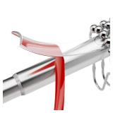 Amazer Shower Curtain Hooks, Decorative Shower Curtain Hooks Smooth, 12pcs Shower Hooks and 13ft Clear Curtain Hooks Prevents Shower Hooks from Snagging