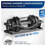 HAOBAOBEI 14 Pack Shower Caddy Adhesive Replacement, Strong Adhesive Hooks for Shower Caddy, Shower Shelf Adhesive No Drilling, for Bathroom Storage Shelves and Kitchen Racks & Soap Holder