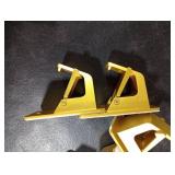 Adhesive No Drill Curtain Rod Brackets - Heavy Duty 30LB Holders for Bathroom Bedroom Kitchen, Universal Damage-Free Window Rod Hooks with Nail-Free Installation (8PC Gold)