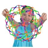 ORB Curiosities Jumbo Expand-A-Ball - More Than Doubles in Size from 6 to 14- Expandable Sensory & Fidget Sphere and Breathing Ball Toy - Great for Breathing Exercises and Play for Kids and Adults