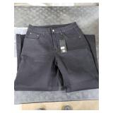 Yewfirm Flare Jeans for Women Cropped Stretchy Mid Rise Bell Bottom Womens Crop Flare Jeans with Live Hem,Black,US8