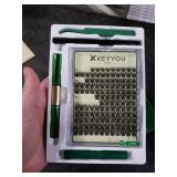 KEYYOU Lash Clusters Kit Natural Wispy DIY Lash Extension Kit 144pcs Lashes Clusters Eyelash Extension with Mascara Brush Bond and Seal Glue Remover Applicators and Brush for Lashes Extensions (Y01)