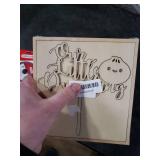 MUWEOL Little Dumpling Wood Cake Topper - Baby Shower Party Decor, Dumpling Themed Party Supplies