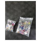 WILLBOND 320 Pieces Sew on Rhinestone Glass Crystals Acrylic Gems with Hole Silver Prong Setting Flatback Claw Mix Shape Mix Size for DIY Crafts Dress Clothes Shoes Bag Decorations