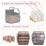 Rexmica Large Marker Organizer Case for 180 Markers, Marker Storage Bag with Dividers and 4 Pockets for Paint Markers, Paint Brushes, Colored Pencils or Other Art Supplies, Black (Patented Design)