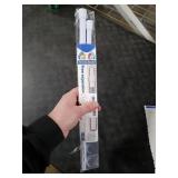 Tension Curtain Rod 18-39 Inch with 2 Brackets Adjustable Spring Loaded Curtain Rods No Drilling Extendable White Tension Rod for Window Door Closet Bookshelf Kitchen Bathroom