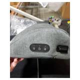 Heated Foot Rest for Under Desk at Work, Foot Stool with Vibration Massage, 2 Heat Levels, Adjustable Height, Ergonomic Memory Foam Feet Warmer Heater Footrest Under Desk,Light Gray