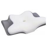 PAYHUIN Cervical Neck Pillow, Memory Foam Pillows for Neck and Shoulder. Ergonomic Pillow with Breathable Ice Silk Cover