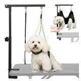 Breeze Touch Dog Grooming Arm - 32 Dog Grooming Table Arm with Clamp and Post, Loop Noose, No Sit Haunch Holder Grooming Restraint for Small & Medium Dogs