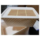 10 Pack Plastic Storage Bins with Lids, Stackable Plastic Storage Baskets for Organizing with Handles, Organizer Bins with Labels for Room, Craft, Containers for Pantry Organizers and Storage