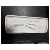 ZCCZ Bathroom Accessory Sets, 4 Pieces Bathroom Accessories Complete Set Vanity Countertop Accessory Set with Marble Look, Includes Lotion Dispenser Soap Pump, Tumbler, Toothbrush Holder and Tray