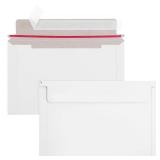 100 Pack 6.5x4.5 inch Rigid Mailer Self Seal Photo Document Mailers, Stay Flat White Cardboard Shipping Envelopes White Photography Mailers for CD, Photos, Document