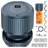 M12 Auto Stop Electric Mason Jar Vacuum Sealer - 2026 Upgrade Smart Jar Vacuum Sealer for Mason Jars with Wide and Regular 2500mAh Battery Portable Mason Jar Sealer Machine Kit