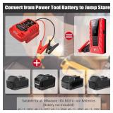 BTRUI Car Jumper Starters Adapter for Milwaukee for M18 Battery, 11AWG Cable Convert to Jumper Starter Automotive Booster, Jump kit Cable for Car Batteries (NO Battery)