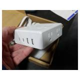 Flat Plug Surge Protector Power Strip, 6ft Ultra Thin Extension Cord with 4 USB (2 USB C Port), 8 Outlets Desk Charging Station, Wall Mountable Outlet Extender for Home Office, College Dorm Room