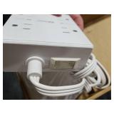 Flat Plug Surge Protector Power Strip, 6ft Ultra Thin Extension Cord with 4 USB (2 USB C Port), 8 Outlets Desk Charging Station, Wall Mountable Outlet Extender for Home Office, College Dorm Room