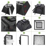 GVM Foldable Softbox Diffuser with Grid Beehive for GVM 50RS 672S MB832 520LS 520S 1200D Series LED Panel Lights, Video Lights, Suitable for Portrait Photography, Video Lighting, 14.9 x 15.7