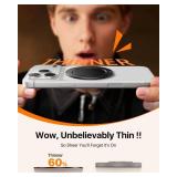 andobil [2026 Ultra-Thin] Magnetic Phone Grip for MagSafe [360° Rotate] Magnetic Cell Phone Ring Holder & Kickstand for MagSafe Accessories & iPhone 17 Air 16 Pro Max Plus 15 14 13 12, Carbon