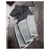 JJWELL 3 Pack Mens Reading Glasses Blue Light Blocking, Metal Rectangle Semi Rimless Readers for Men, Anti Eyestrain/Computer Glare/UV, Half Frame Spring Hinge Eyeglasses with Pouches(3.00)