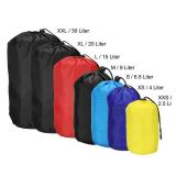 PATIKIL Stuff Sack, 9 x 16 Inch Waterproof Outdoor Storage Sack Upgrade Drawstring Bag Ultralight Ditty Bags Portable Dust Flap for Organizing Camping Hiking Travel Gear Gym, Black