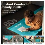 Mojest Ultralight Camping Cot for Adults, Portable Folding Camping Bed, Supports 350 lbs - Lightweight for Travel, Camping, Hiking, Backpacking, Mountaineering (Blue)