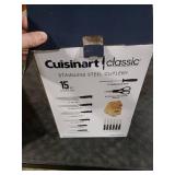 CUISINART Block Knife Set, 15pc Cutlery Knife Set with Steel Blades for Precise Cutting, Lightweight, Stainless Steel, Durable & Dishwasher Safe, C77BTR-15P