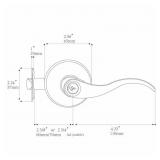 1 Pack of HENYIN Wave Lever Keyed Entry Door Lock/Door Knob Hardware Handle and Closet Lockset, Silver Color, with Key, Right Hand(805SN-R) - Retail: $19