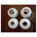 Child Safety Door Knob Cover (4 Pack) Hard-to-Remove Dual-Lock Door Handle Covers for Kids - Reusable Baby Proof Door Knob Locks - Installs Easily, No Tools Needed (White) - Retail: $9