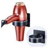 Hair Dryer Holder Wall Mounted, Blow Dryer Holder, Hair Tool Organizer for Hair Dryer Storage Hanger, Adhesive Hairdryer Holder for Bathroom Barber Shop (Black) - Retail: $13