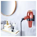 Hair Dryer Holder Wall Mounted, Blow Dryer Holder, Hair Tool Organizer for Hair Dryer Storage Hanger, Adhesive Hairdryer Holder for Bathroom Barber Shop (Black) - Retail: $13