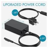 Surface Pro Charger 65W Laptop Charger, Compatible with Microsoft Surface Pro 9/8/7/6/5/4/3/X Surface Go 3/2/1 Surface Laptop 5/4/3/2/1 Surface Book 3/2/1 - Retail: $16