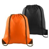 2Pcs Drawstring Bags Bulk Drawstring Backpack Orange Black String Backpack Cinch Sack Sport Gym Backpack Bags for Yoga Traveling Outdoor Sports - Retail: $6