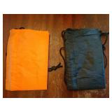 2Pcs Drawstring Bags Bulk Drawstring Backpack Orange Black String Backpack Cinch Sack Sport Gym Backpack Bags for Yoga Traveling Outdoor Sports - Retail: $6