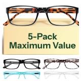 3.25 Professional Reading Glasses for All Day - Computer Readers with Blue Light Protection - Value Pack - Retail: $14